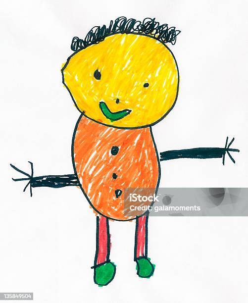 Ittero Guy - Fotografie stock e altre immagini di Disegno di bambino - Disegno di bambino, Ittero, Disegno