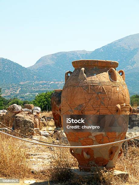 Pithos In The Malia Palace Stock Photo - Download Image Now - Amphora, Ancient, Archaeology