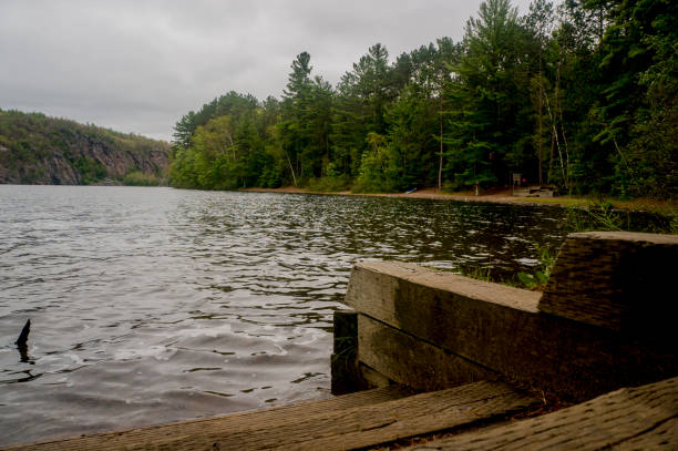 Weekend Away Camping In Bon Echo Provincial Park stock photo