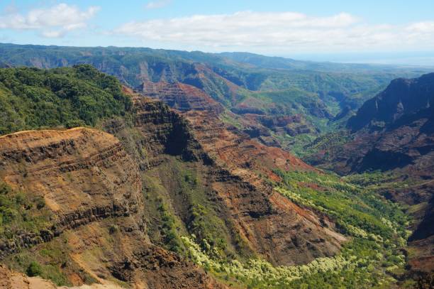 waimea canyon, kauai - waimea canyon state park imagens e fotografias de stock