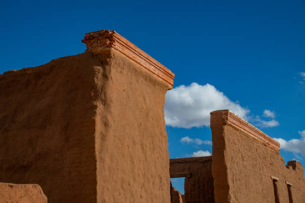 Fort Union preservation in New Mexico exposed to the wind, within a sweeping valley of short grass prairie, amid the swales of the Santa Fe trail, is the remnants of the largest 19th century military fort in the region of New Mexico, in southwest USA.