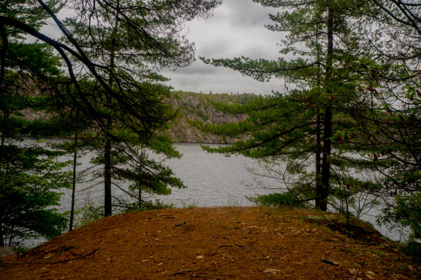 Weekend Away Camping In Bon Echo Provincial Park stock photo