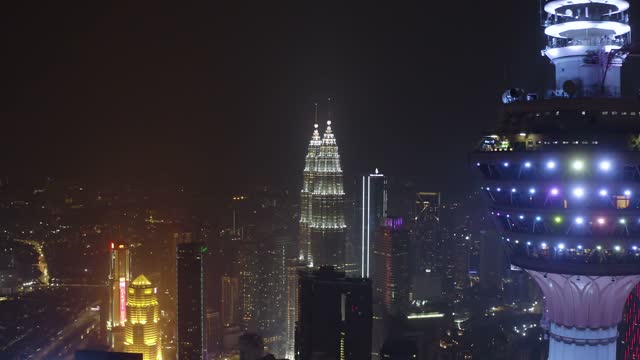 Kuala Lumpur Tower and Petronas Twin Towers view