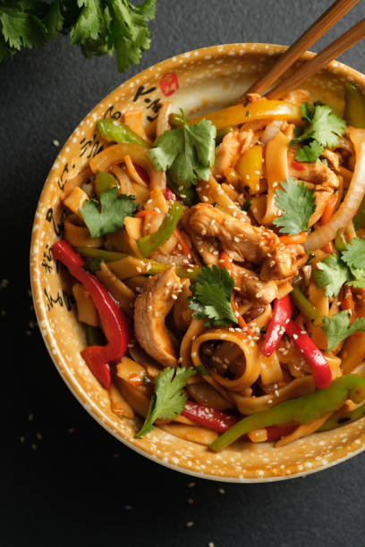 istock udon noodles with meat. 1358515165