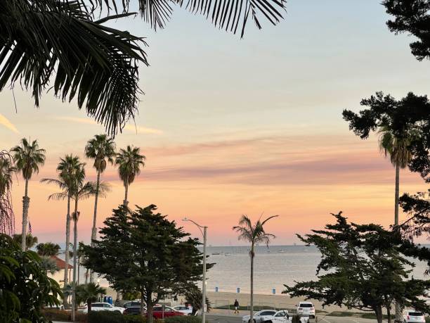 istock Sunset in the seaside town 1358516010