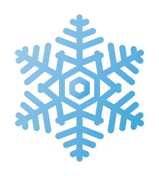ilustrações, clipart, desenhos animados e ícones de um ícone de vetor isolado de flocos de neve. - floco de neve