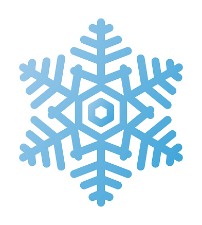 A snowflake isolated vector icon.