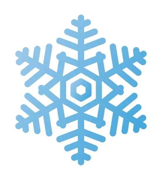 Vector illustration of A snowflake isolated vector icon.