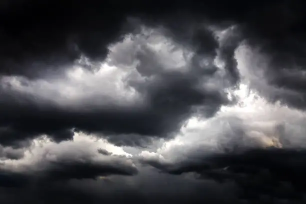 Dark and Dramatic Storm Clouds Area Background