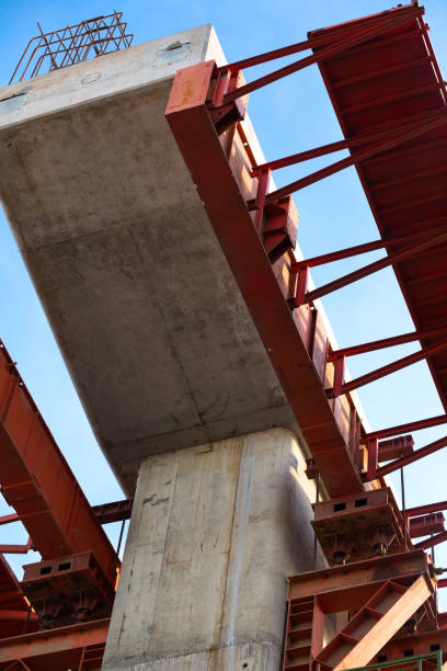 istock Construction of pillar for BTS skytrain in Bangkok Ladprao 1358520416