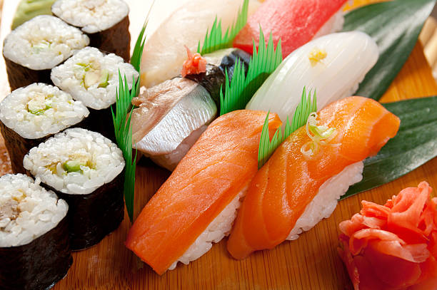 istock Japanese sushi  Roll made of Smoked fish 135852047