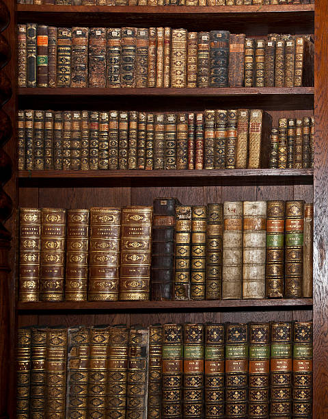 istock historic old books in shelf library 135852219