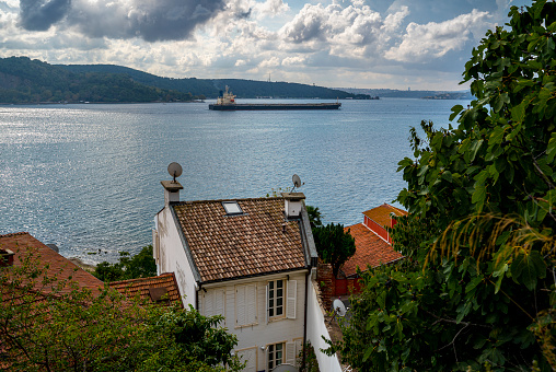 Traditional old buildings in Sariyer Neighborhood in Istanbul, Turkey