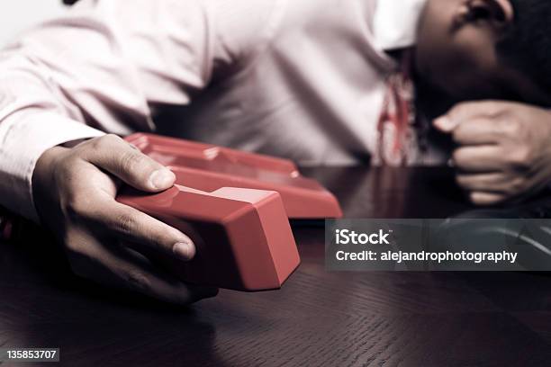 Businessman Holding A Phone Stock Photo - Download Image Now - Adult, Anger, Business