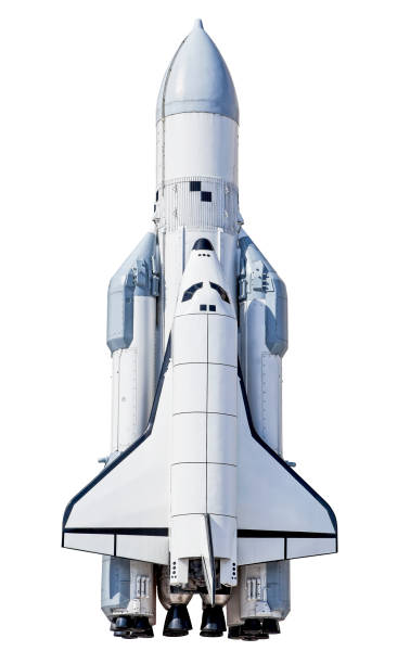 istock Spaceship Buran. Isolated on white background 1358541126