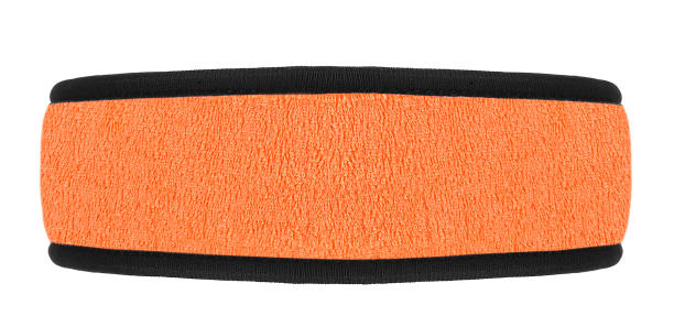 istock Narrow training headband isolated on a white background. Orange training headband. 1358542187