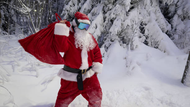 istock Santa Claus in a winter forest 1358550091
