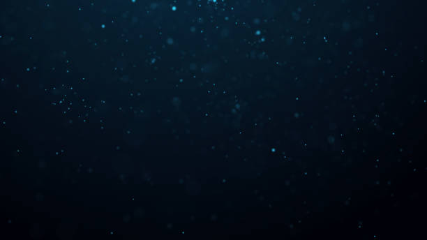 istock Dust particle glow. Energy flow on a dark background. Abstract background of particles. 3D rendering. 1358550198