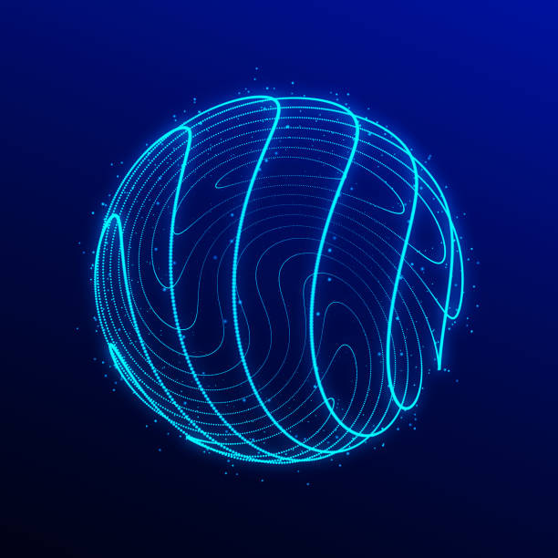 istock Sphere of particle. Global network connection. Futuristic technology style. 3D rendering. 1358550204