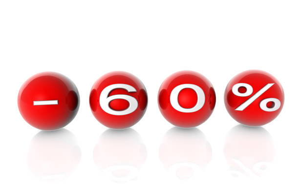 istock 60% Discount Text on Red Balls 1358550284