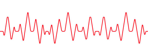 istock Red cardiogram on a white background. Heartbeat pulse. Cardio symbol. Vector illustration. 1358551312