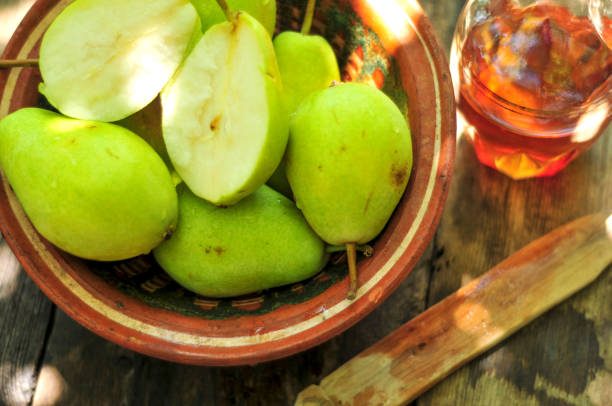istock Raw Green Organic Pears 1358556260