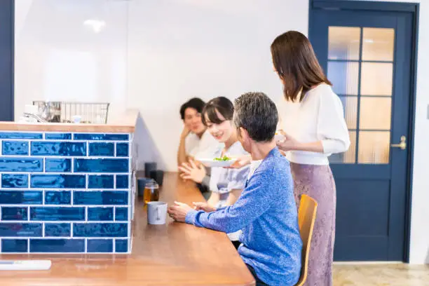 Photo of Customers eating lunch at a popular cafe restaurant