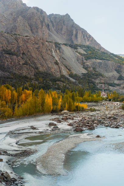 istock River in Himalayas  mountains  in autumn 1358560242