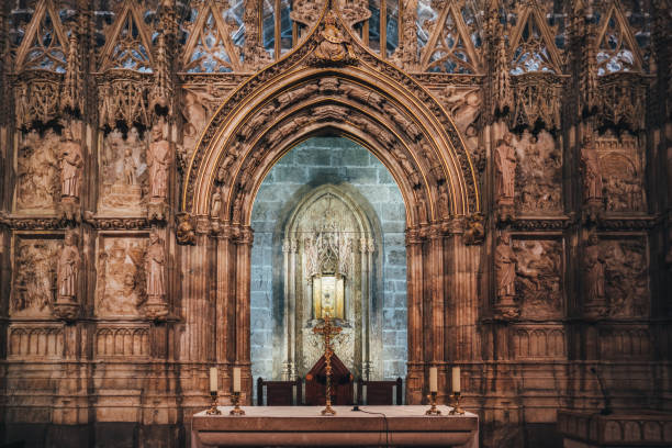 Valencia, Spain: 9 December, 2018: Cathedral of Valencia and Chapel of the Holy Grail