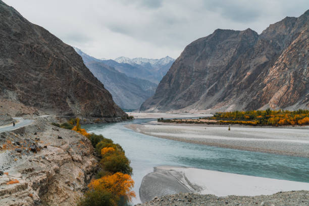 istock River in Himalayas  mountains  in autumn 1358560621