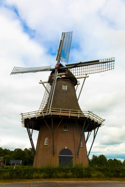 istock The grain mill called De Hoop at the harbor in Harderwijk 1358562941
