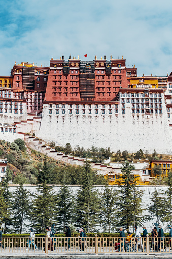 View of the Potala Palace in Lhasa city, Tibet,China.