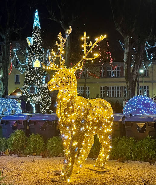 weihnachtsbeleuchtung - bech stock-fotos und bilder