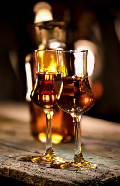 istock Vintage brandy in a glass 1358565665