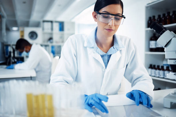 istock Shot of a young scientist using a digital tablet while conducting medical research in a laboratory 1358566864