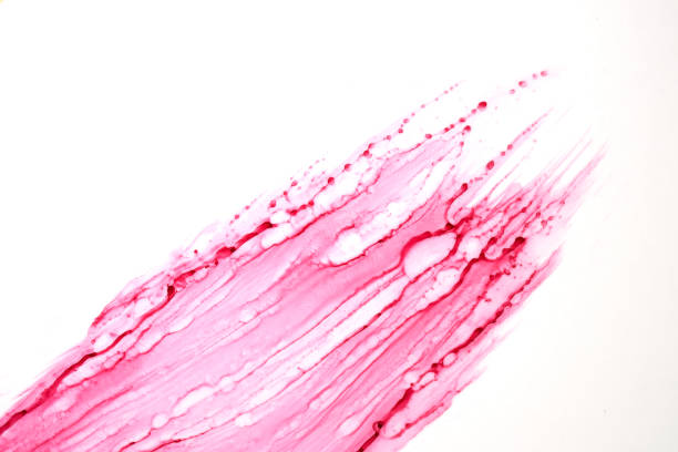 A Pink Shower Gel Liquid Slime Poured on a White background