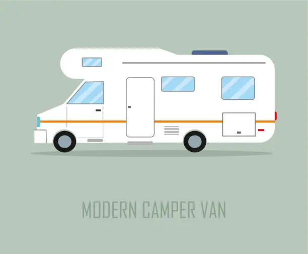 Vector illustration of Modern camper van