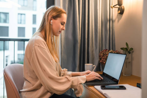 istock Young Woman Studying Online With Laptop 1358579821