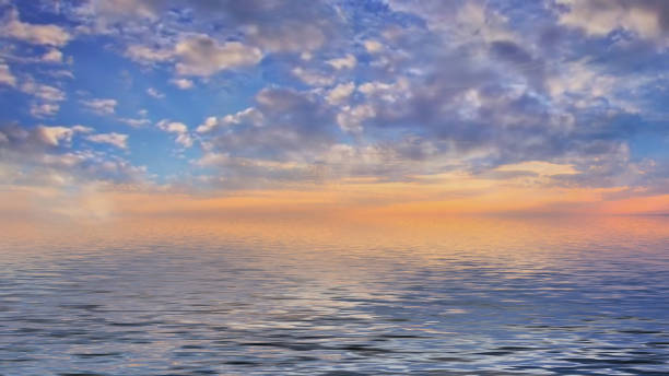 istock sea landscape with a beautiful sunset. 1358589444