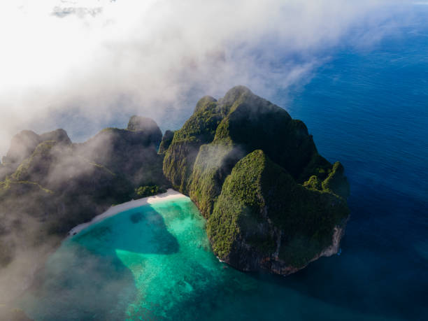 istock Maya Bay Koh Phi Phi Thailand, Drone aerial view of Maya Bay Koh Phi Phi Thailand 1358589716