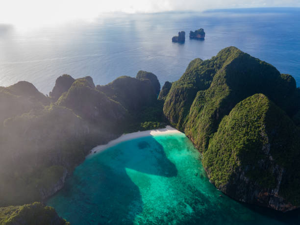 istock Maya Bay Koh Phi Phi Thailand, Drone aerial view of Maya Bay Koh Phi Phi Thailand 1358590382