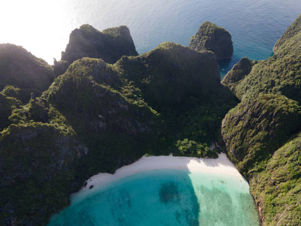 istock Maya Bay Koh Phi Phi Thailand, Drone aerial view of Maya Bay Koh Phi Phi Thailand 1358590579