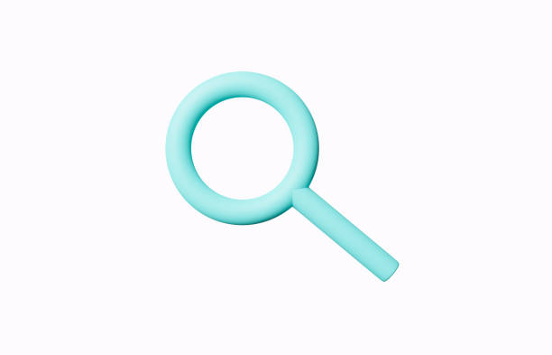3d SEO icons simple minimal blue or green pastel  with computer window. online Browser. Search Engine Optimization in data information. 3d rendering Unknown search icon isolated on white background.