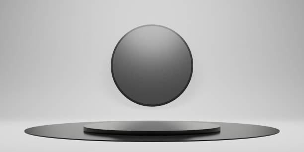istock Stage round base Zen and minimal garden concept bright white studio scene 3D illustration 1358594810