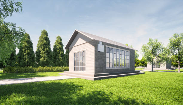 istock 3d rendering of eco home or house to generate electrical power by light. 1358595638