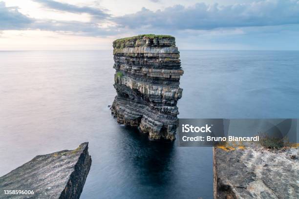 Sea Stack Stock Photo - Download Image Now - Downpatrick, Head, Headland
