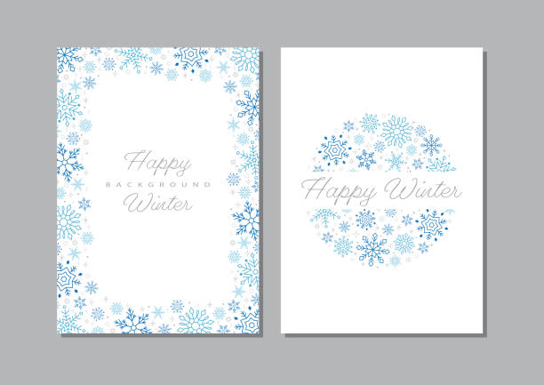 Card Design with Golden Snowflakes Card Design with Golden Snowflakes 雪 stock illustrations