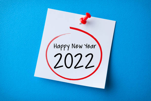 istock White Sticky Note With Happy New Year 2020 And Red Push Pin On Blue Background 1358610441