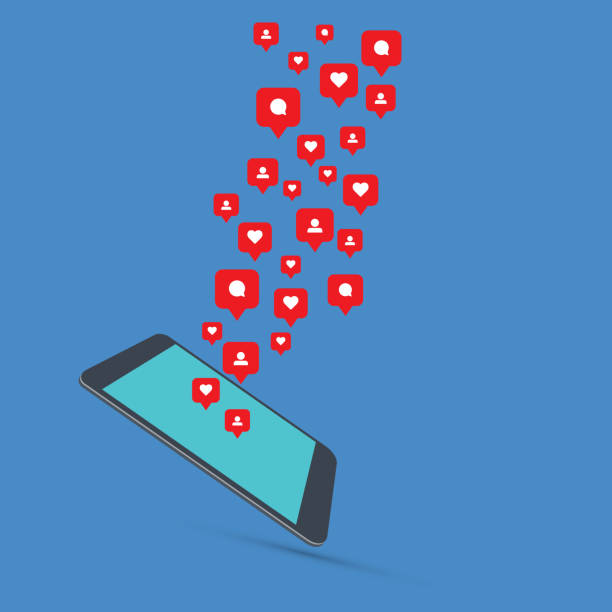 istock Social media notification icon. Follow, like, new comments symbol. Social networking. Vector illustration. 1358614411