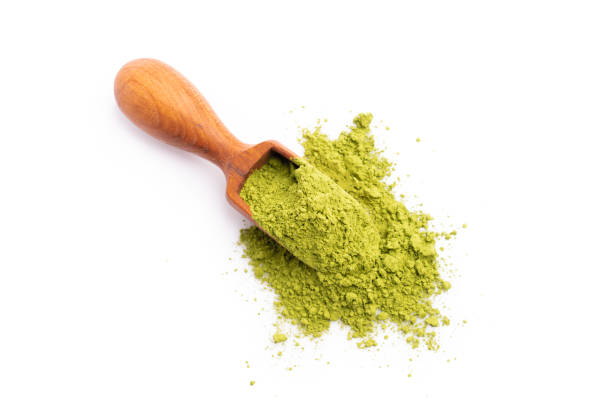 istock Henna powder on white background 1358615293